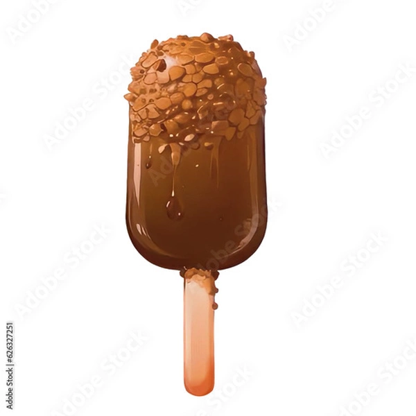 Obraz chocolate ice cream isolated