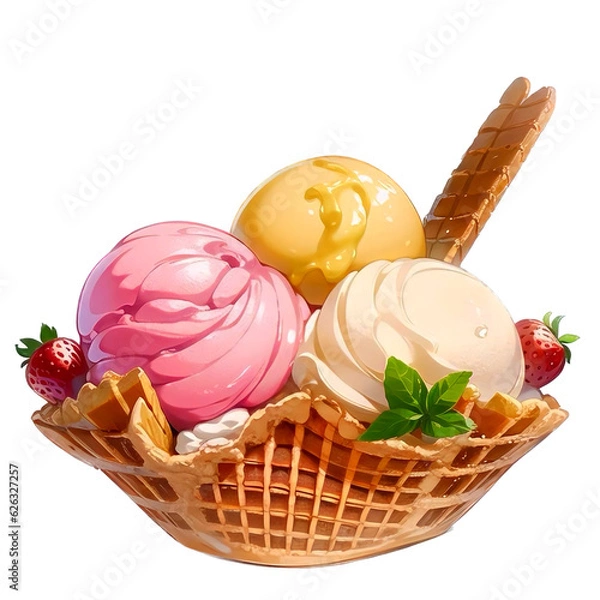 Obraz ice cream in a basket
