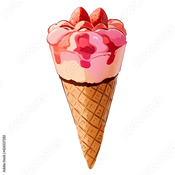 Obraz strawberry ice cream