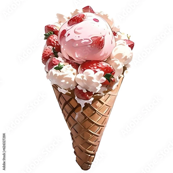 Obraz strawberry ice cream