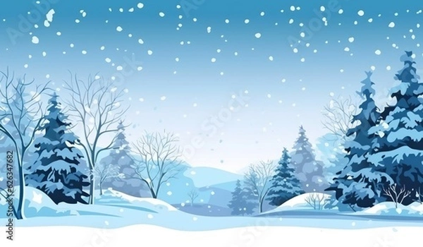 Obraz Amazing winter landscape, generative ai