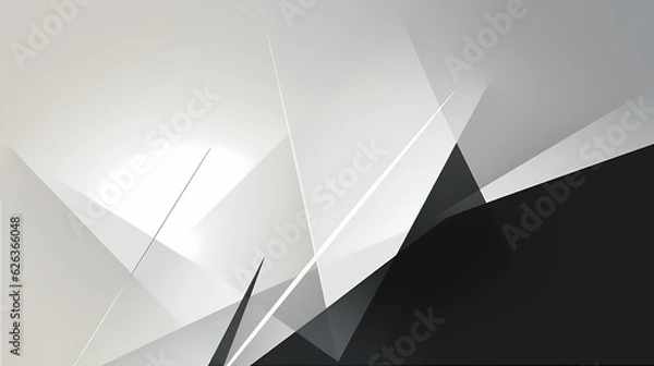 Fototapeta Sleek and minimalist abstract composition featuring clean lines and negative space - great for corporate presentations. Suprematism and modern art style background.