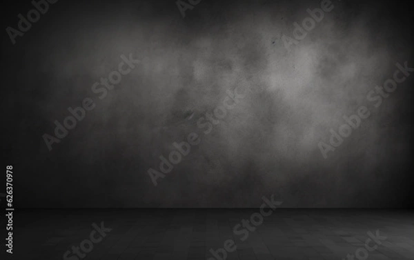 Fototapeta Abstract luxury blur dark grey and black gradient, used as background studio wall for display your