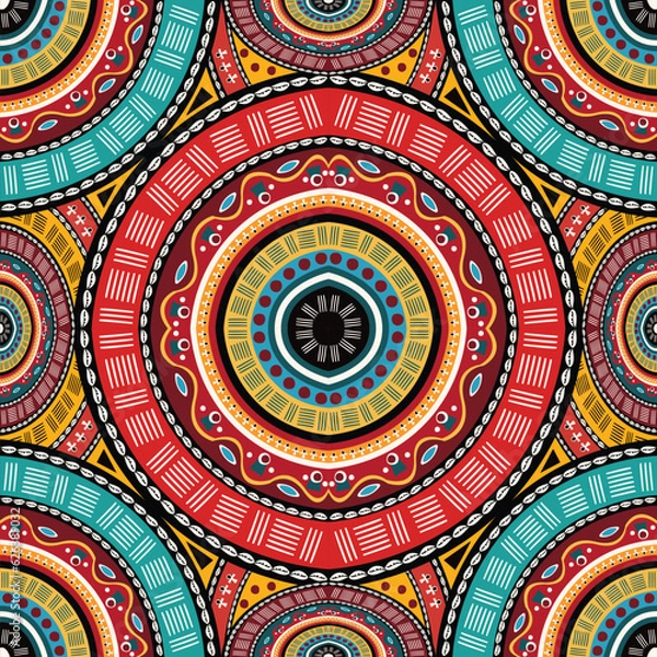 Fototapeta African artistry with our exclusive African Bogolan Style Seamless Fabric Pattern collection  and let your creative projects tell a story that resonates across borders and generations.
