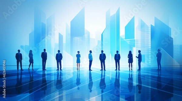 Obraz Bright Blue Business Background