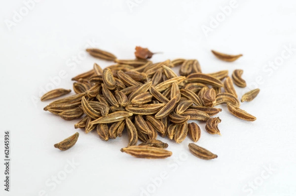Fototapeta Cumin pile in lateral view