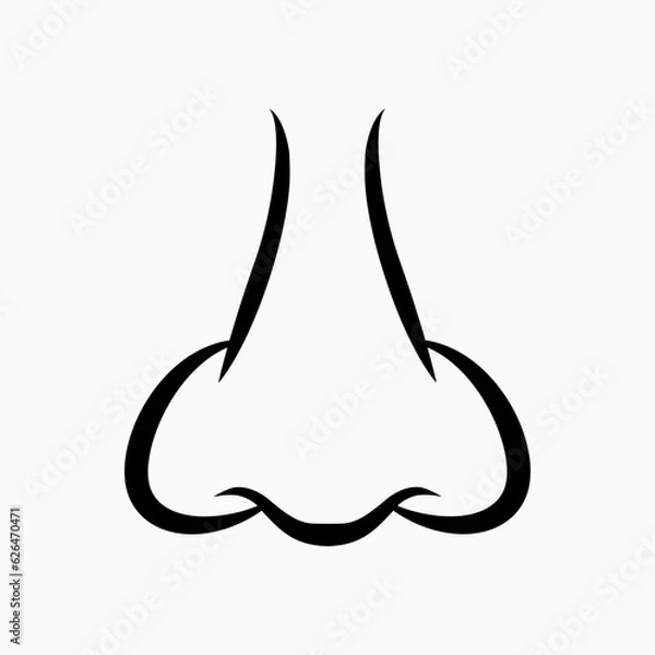 Fototapeta Nose Icon. Aroma, Smell Element Symbol.