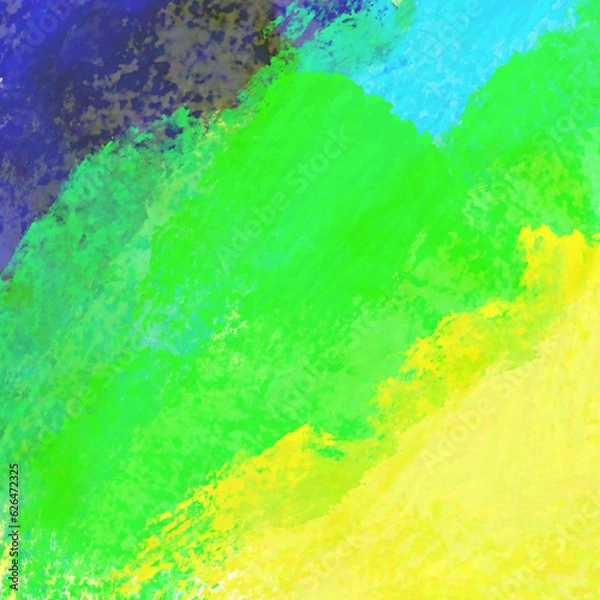 Fototapeta Abstract colorful oil, acrylic paint on canvas texture. Hand drawn brush stroke, oil color paintings background. Modern art painting with yellow gold metallic color. Contemporary art for background