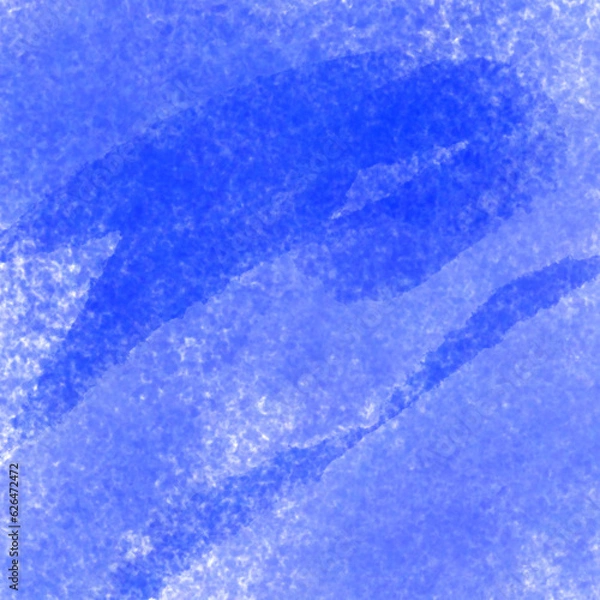 Fototapeta Very hight resolution. Geometric graffiti abstract background. Blue acrylic paint stroke texture on white paper. Scattered mud art. Macro image. Hand made grunge.