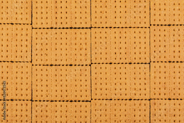 Fototapeta Flat lay of delicious Honey Graham Crackers with copy space