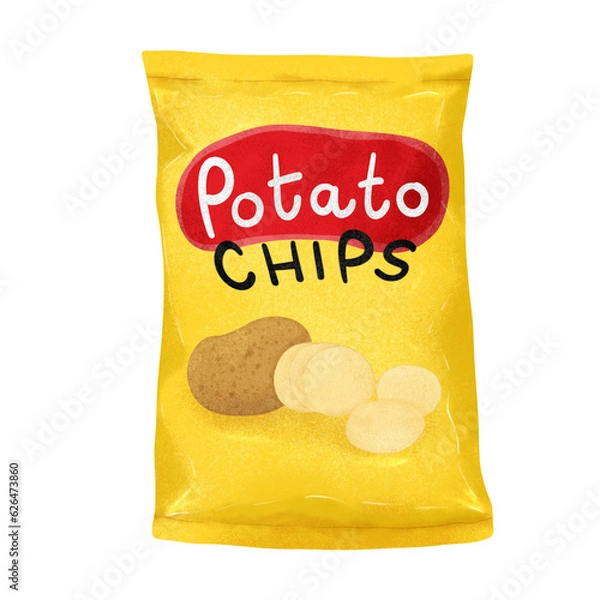 Fototapeta package of potato chips 