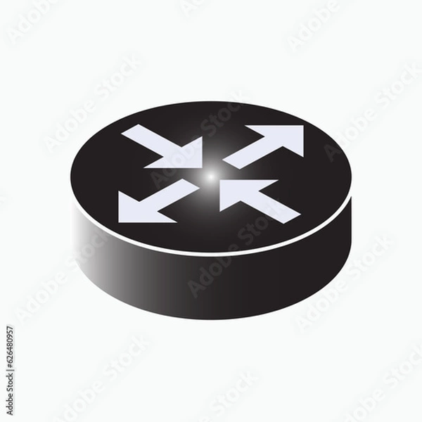 Obraz Router Icon. Network, Connection Symbol - Vector.      