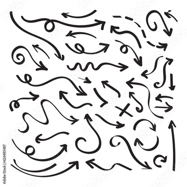 Obraz Hand drawn arrow set