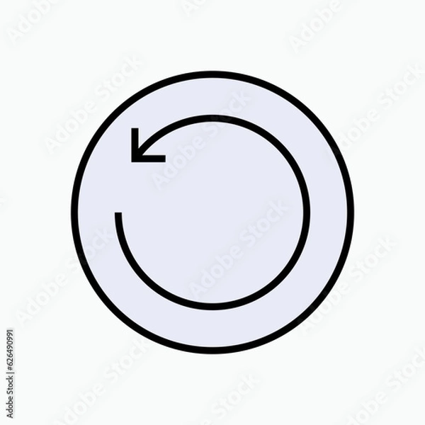 Fototapeta Undo Icon. Reset, Reverse Symbol - Vector.
