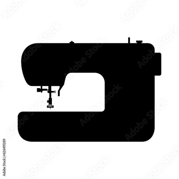 Fototapeta Sewing machine icon isolated on white background. Modern machine for sewing icon. Mechanical device for stitching fabric and creating garments. Equipment of a dressmaker. Vector illustration