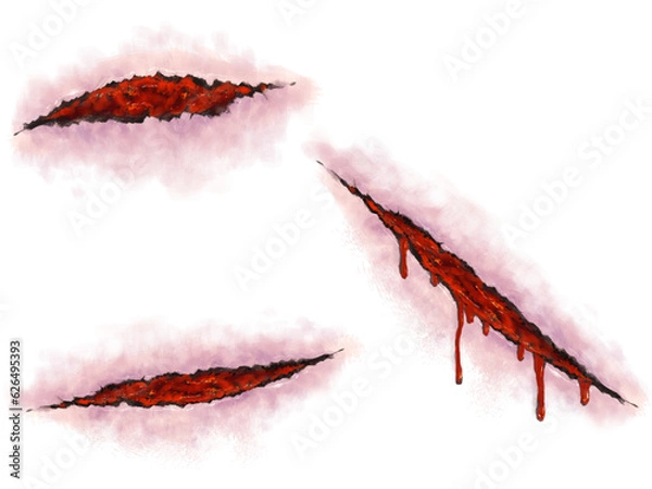 Fototapeta 傷口　血