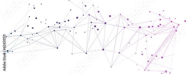 Obraz Abstract High Technology Connection Futuristic Lines on Dark Blue and Pink Background