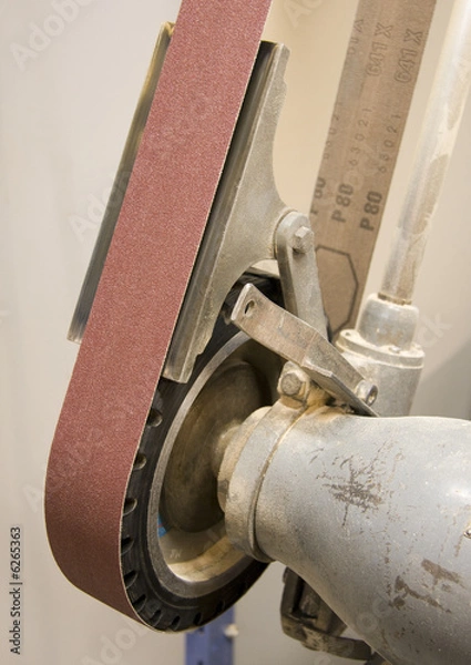 Obraz Detail of a workbench grinding machine for wood or metal