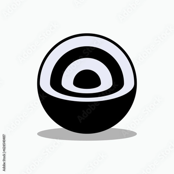 Obraz Core Symbol. Geological Layer Symbol for Design Elements, Websites, Presentation and Application - Vector.
