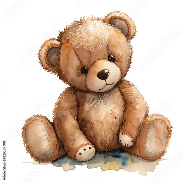 Fototapeta Fluffy Teddy Bear: Top-Quality PNG Images with Transparent Background for Wall Art, Scrapbooking, Junk Journals, Digital Planners