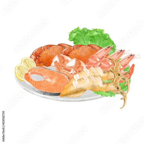 Obraz อาหารทะเลเพื่อสุขภาพ