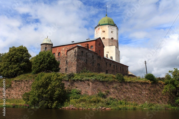 Obraz View of Vyborg, old russian town in Karelia