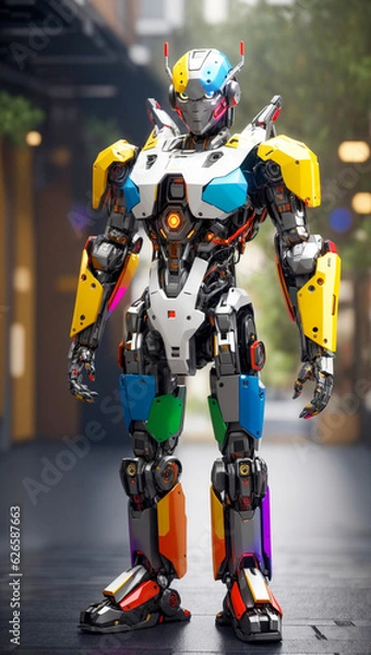 Fototapeta Realistic robot. Generative AI