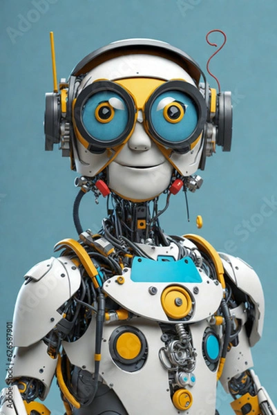 Fototapeta Realistic robot. Generative AI