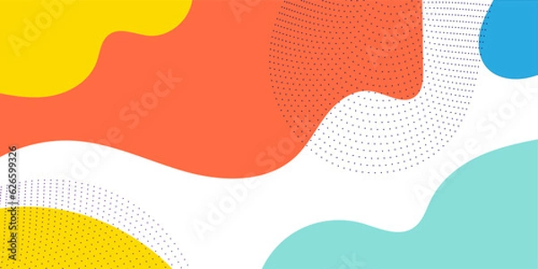 Obraz Abstract pop art background with wave pattern. Vector pattern. Color wave template and presentation design