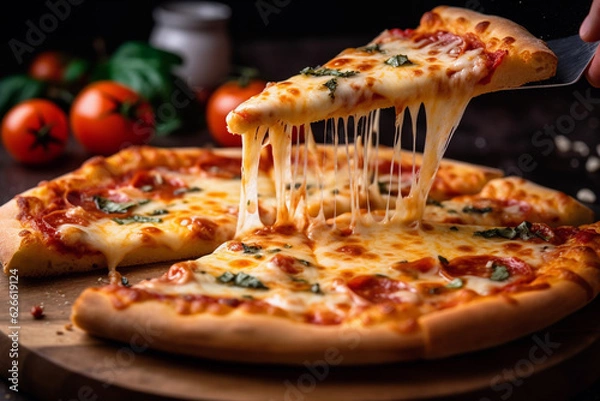 Obraz freshly baked pizza, generative ai