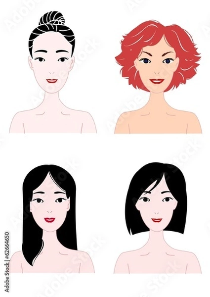 Fototapeta ヌードの女性の上半身、セット