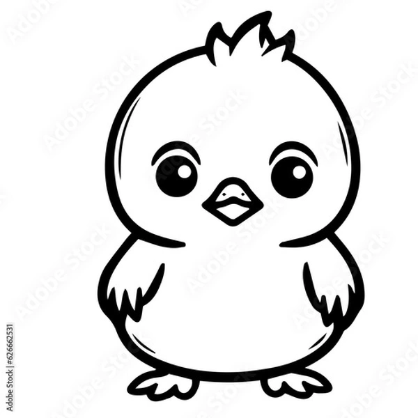 Obraz chick doodle illustration