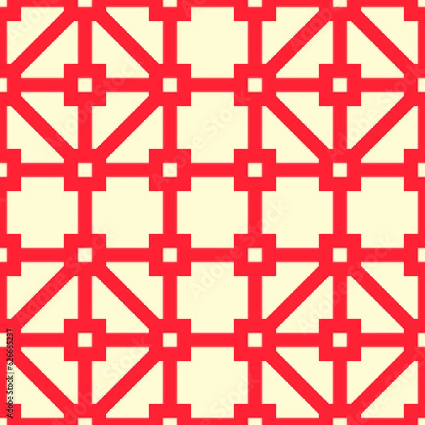Obraz Checks, lines wallpaper. Seamless geometric pattern. Squares, stripes background. Grate ornament. Geometrical motif. Digital paper. Textile print. Web design. Vector work