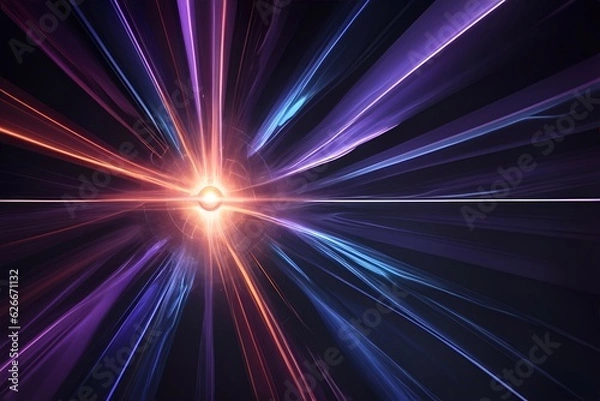 Fototapeta Abstract cyber light background. AI generated illustration