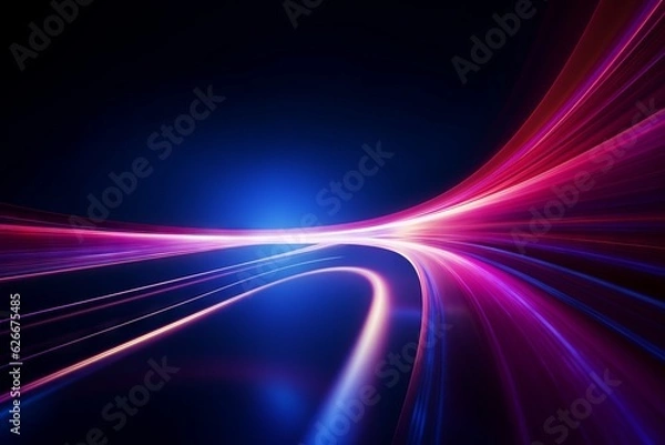 Fototapeta Cosmic dance of light streaks, Generative AI