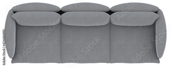 Fototapeta Sofa - grey (top of view of product)