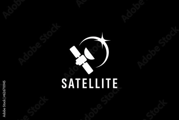 Obraz satellite logo vector icon illustration
