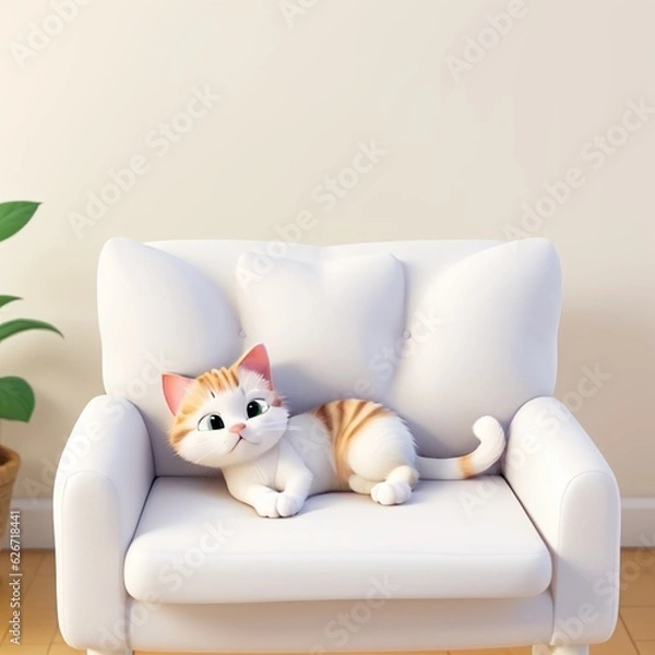 Obraz cat on sofa