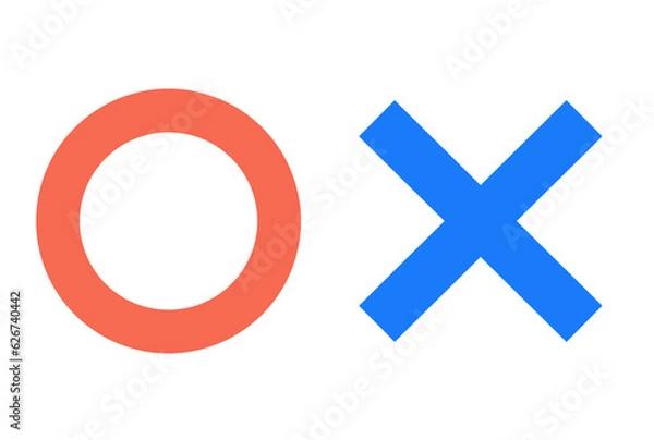 Obraz シンプルなマルバツ