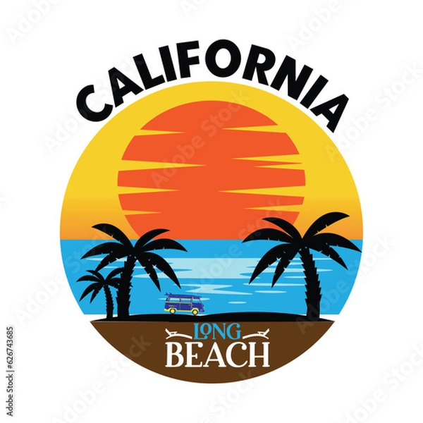 Fototapeta Summer T-Shirt Design, Design, Graphics, SVG, Summer,