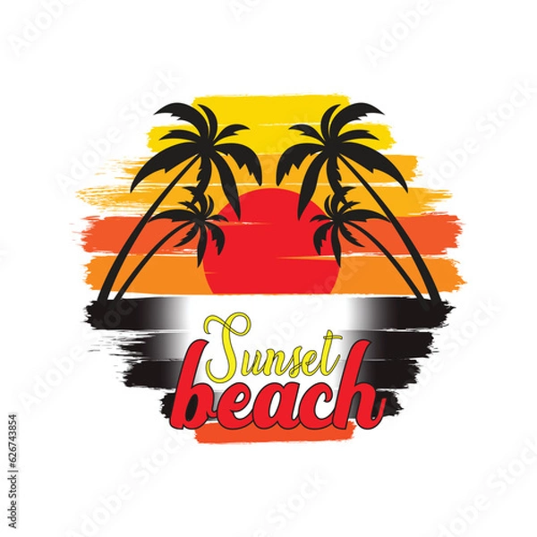 Fototapeta Summer T-Shirt Design, Design, Graphics, SVG, Summer,