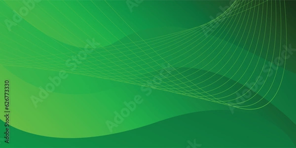 Fototapeta Green abstract background and green line