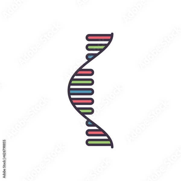 Fototapeta RNA related vector icon. RNA sign. Isolated on white background. Editable vector illustration