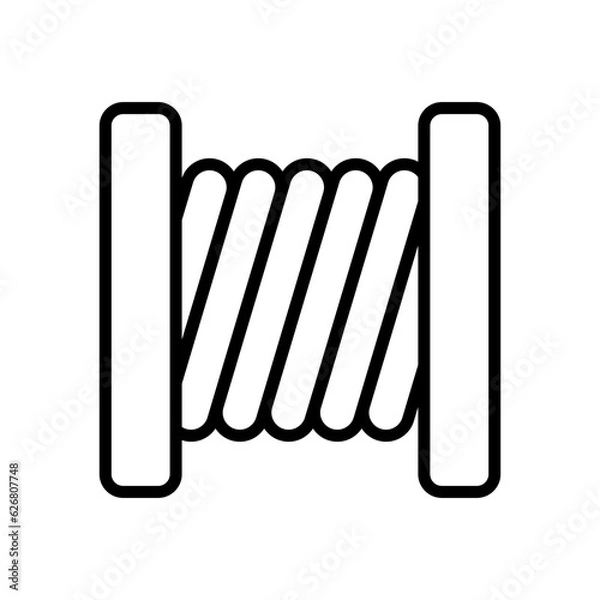 Obraz Wired power cable roll icon