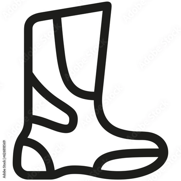 Fototapeta Boots symbol icon vector image. Illustration of the boot footwear shoe design image