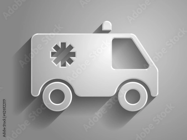 Obraz 3d Vector illustration of ambulance icon