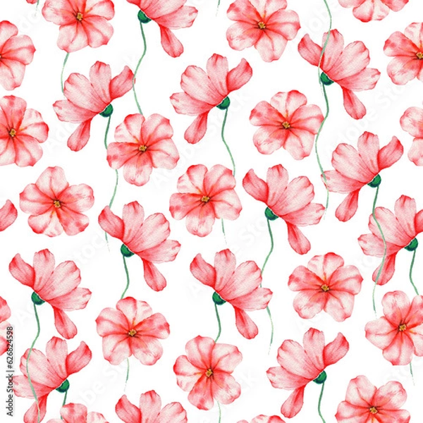 Obraz Watercolor Floral Seamless Pattern Design
