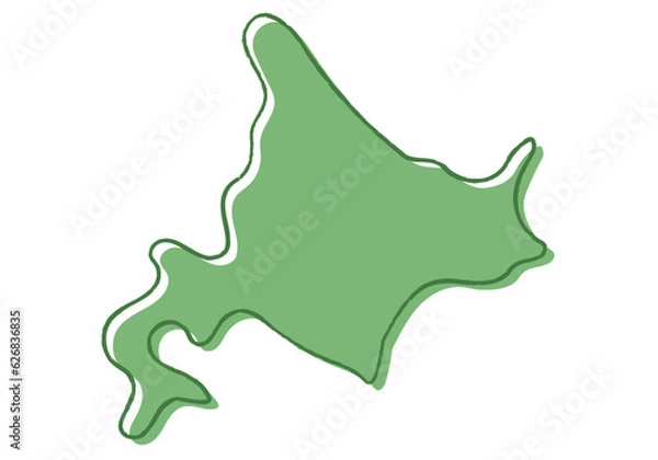 Obraz 手描き風の北海道