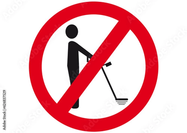 Obraz Schild Sondengeher verboten