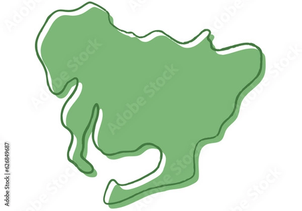 Obraz 手書き風の愛知県